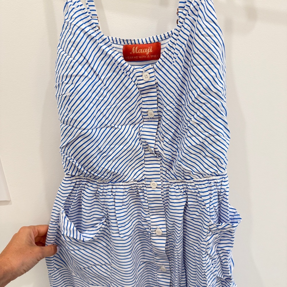 Maaji Blue and White Striped Top - Picture 2 of 4